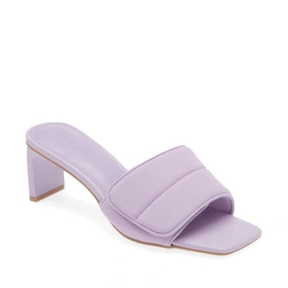 Open Edit Cava Slide Sandal Heels Purple Violet Sz 8